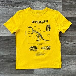 GAP Boys Dinosaur T-shirt. Size Large. Yellow.